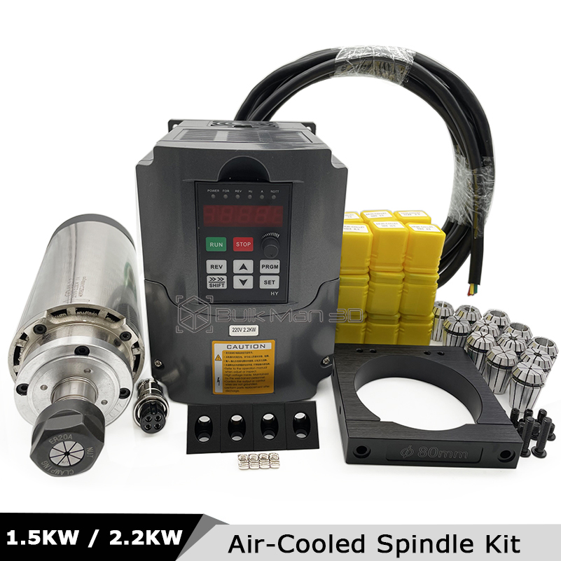 Zestaw silnika wrzeciona CNC c – Air Cooled 1.5Kw Spindle Motor Inverter 110V recenzja i cena